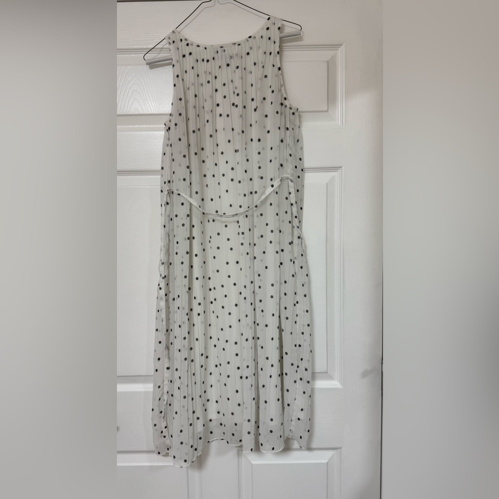 Pleated polka dot dress. Banana Republic size 4P. - Picture 2 of 8